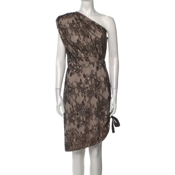 JAYGODFREY | Dresses | Jay Godfrey Elegant Oneshoulder Lace Dress | Poshmark